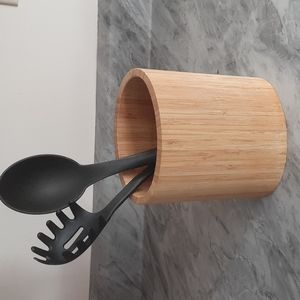 Kitchen bamboo utensils holder